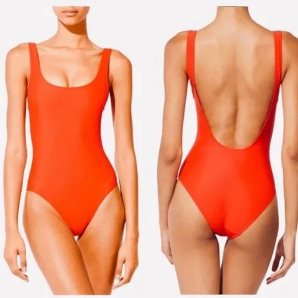 Solid & Striped One Piece Swimsuit XS - Picture 6 of 7